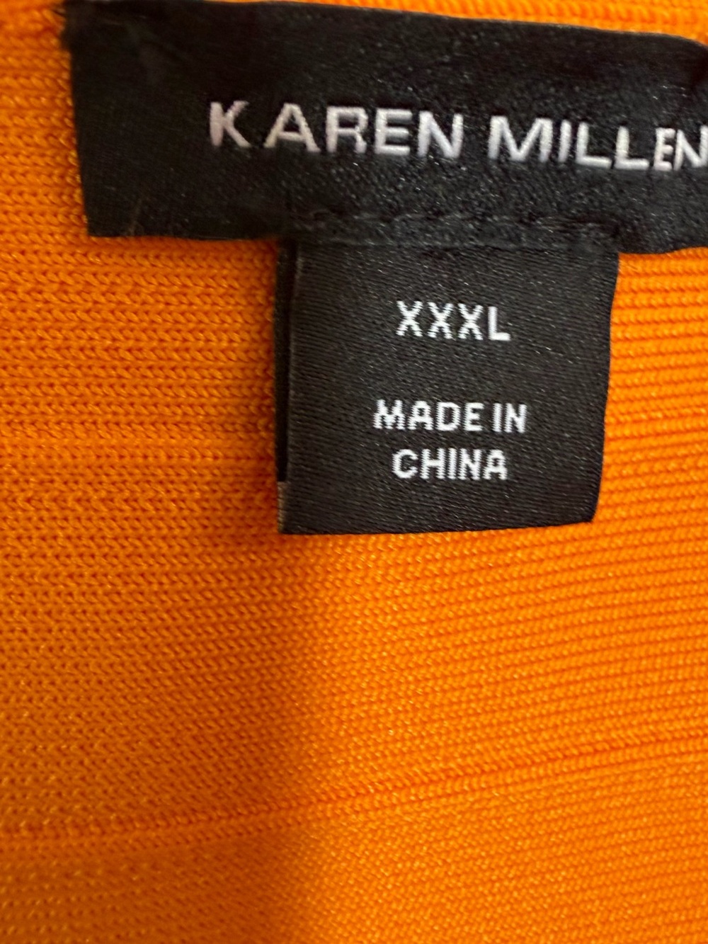 Karen Millen Off-Shoulder Ribbed Camisole in Bright Orange - Picture 3 of 4